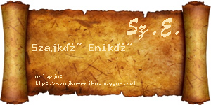 Szajkó Enikő névjegykártya
